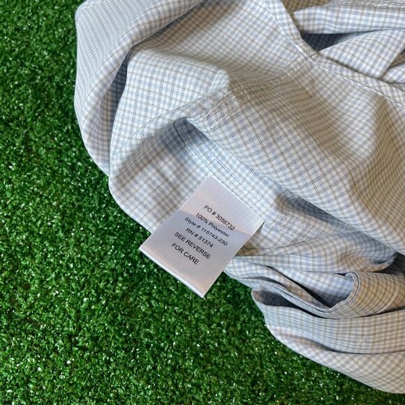 Doc & Amelia by Cintas Long Sleeve Button Down Blue Grey Plaid Shirt Size M - Picture 6 of 11